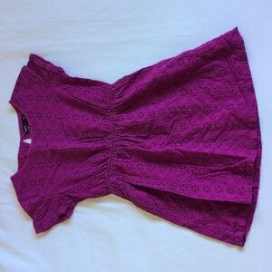 gap kids purple eyelet cotton coverup girls XS 4/5